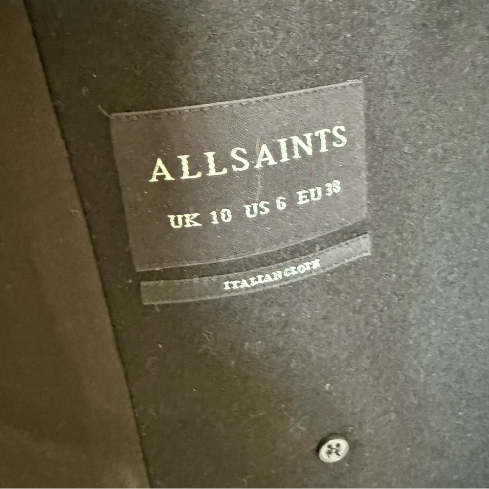 EUC ALL SAINTS Meade Lambskin Sleeves Coat - Picture 8 of 13